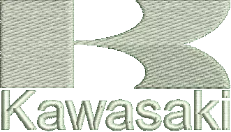 Kawasaki logo zilver