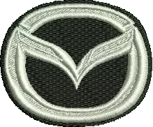 Mazda  logo zilver 166