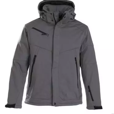 Gevoerde softshell jas Heren grey