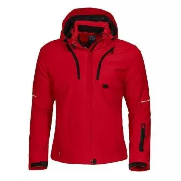 Softshell jas Dames werk red