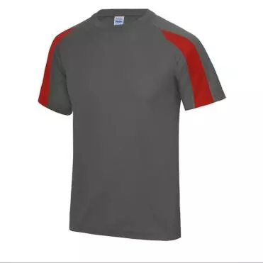 T-shirt Grijs-rood