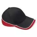 multicolor cap Zwart-rood-wit