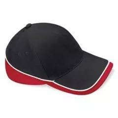 multicolor cap Zwart-rood-wit