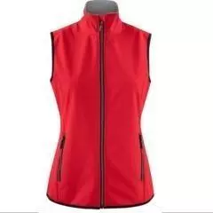 Softshell vest Dames red
