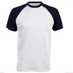 T-shirt Wit-navy