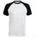 T-shirt Wit-zwart
