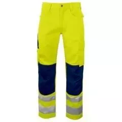 Werkbroek iso-2 geel-marine