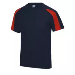 T-shirt Navy-rood