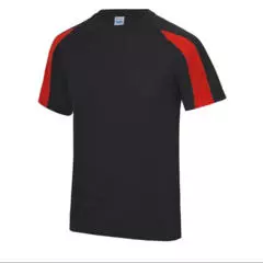 T-shirt Zwart-rood