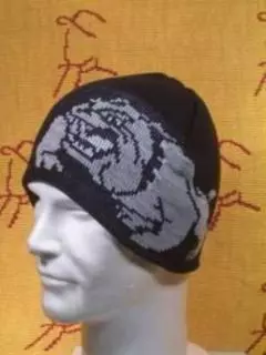 skate beanie bulldog zwart