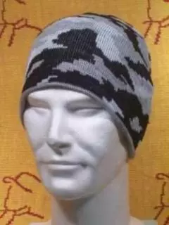 skate beanie camouflage zwart