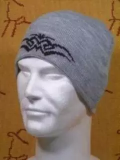 skate beanie tribal grijs