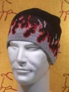 skate beanie vlammen grijs