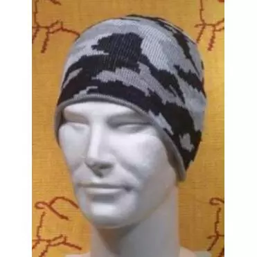 skate beanie camouflage zwart