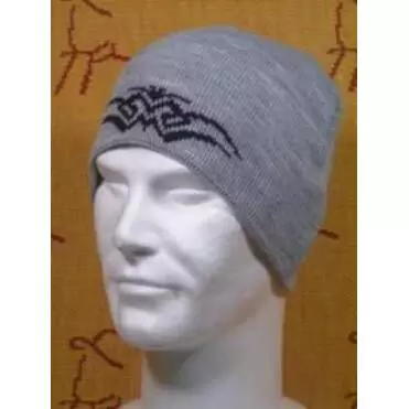 skate beanie tribal grijs