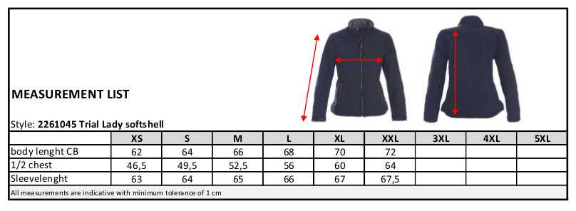 61045 softshell jas dames