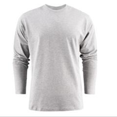 Heavy t-shirt LS Heren grijs mele