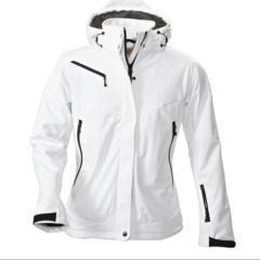 Gevoerde softshell jas Dames white