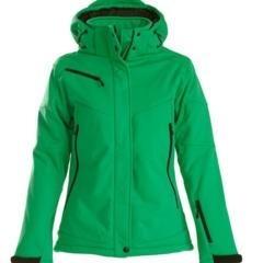 Gevoerde softshell jas Dames green