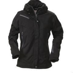 Gevoerde softshell jas Dames black