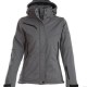 Gevoerde softshell jas Dames grey