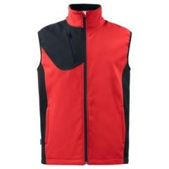Softshell vest werk red