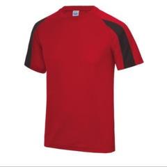 T-shirt Rood-zwart