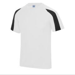 T-shirt Wit-zwart.