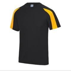 T-shirt Zwart-geel