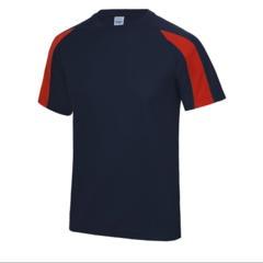 T-shirt kinder Navy-rood