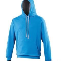 Hoodie contrast Saphier-grijs
