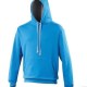 Hoodie contrast Saphier-grijs