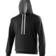 Hoodie contrast Zwart-grijs