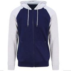 Hoodie Navy-l.grijs