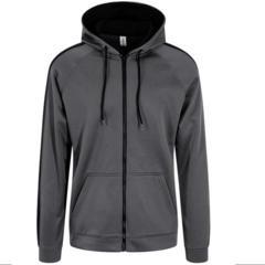 Hoodie rits Grijs-zwart
