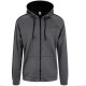 Hoodie rits Grijs-zwart