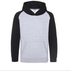 Hoodie kinder L.grijs-navy