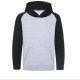 Hoodie kinder L.grijs-navy