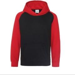 Hoodie kinder Zwart-rood