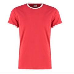 Multicolor t-shirt rood-wit